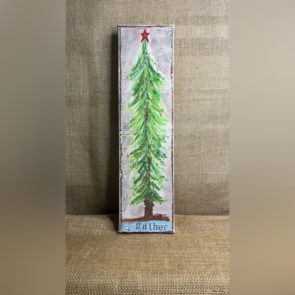 Glory Haus "Gather" Christmas Tree Canvas New
